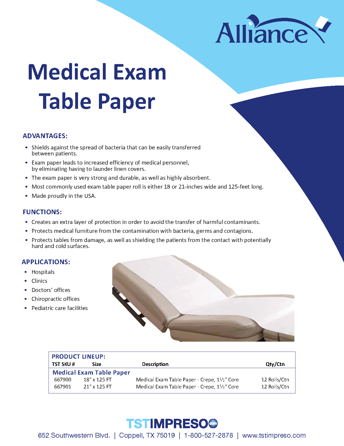 Exam Table Paper Rolls - Crepe (21)-31500